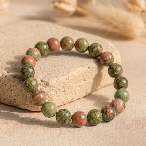 Bracelet "Apprentissage" en Unakite