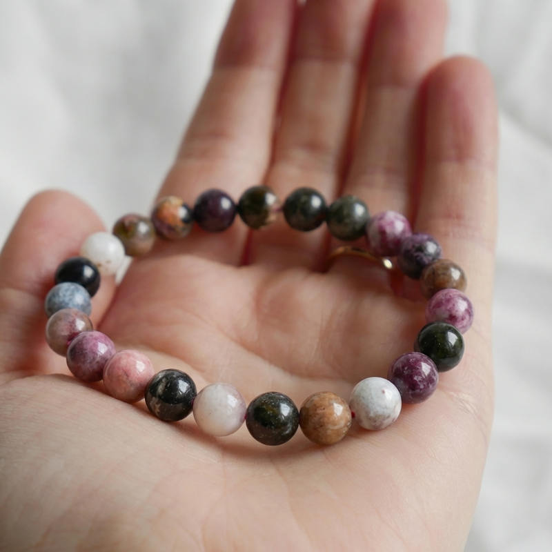 Bracelet "Renfort" en Tourmaline Multicolore