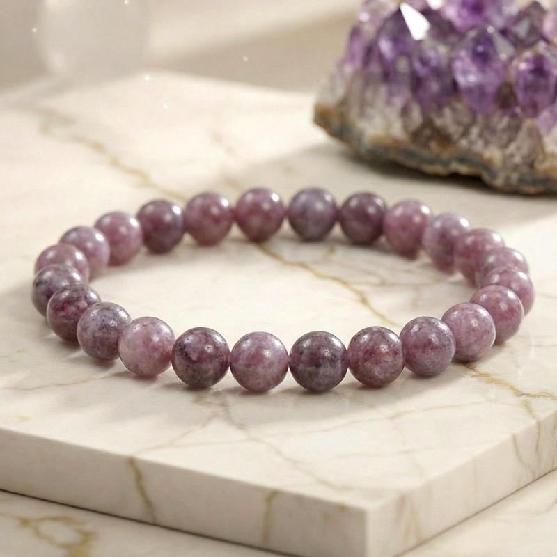 Bracelet "Éveil" en Lépidolite