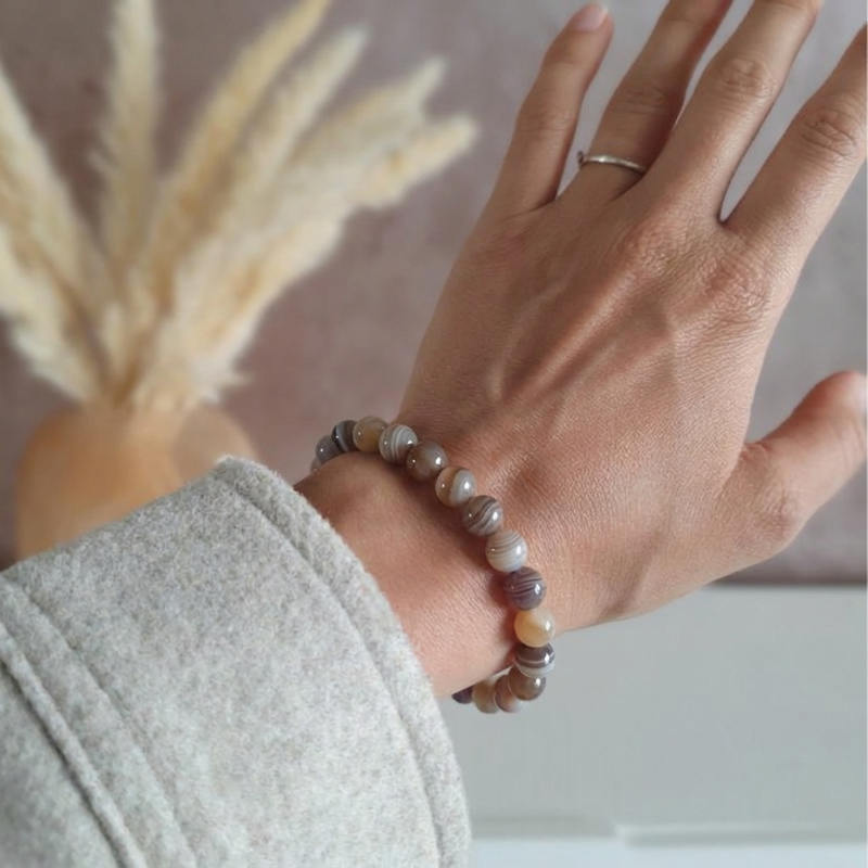 Bracelet "Chance" en Agate du Botswana