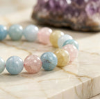 Bracelet "Attirance" en Morganite & Aigue-Marine