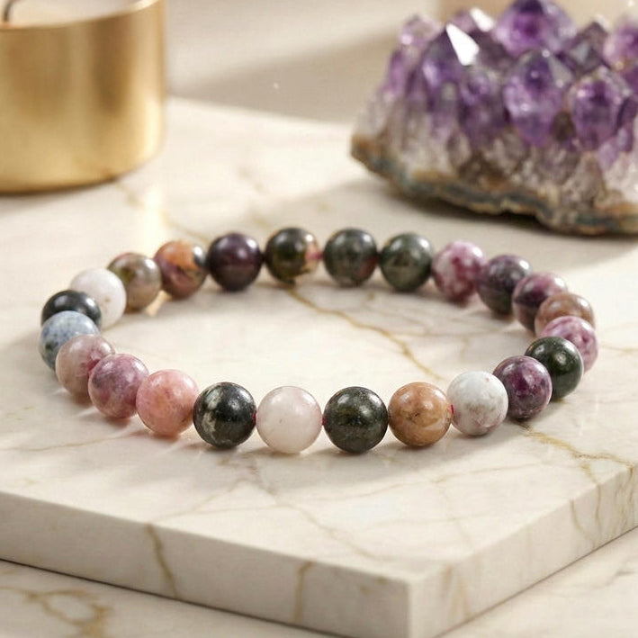 Bracelet "Renfort" en Tourmaline Multicolore