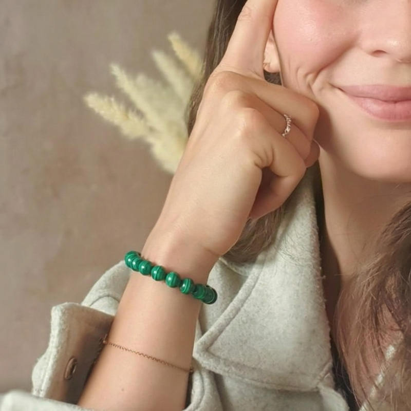 Bracelet "Paix" en Malachite