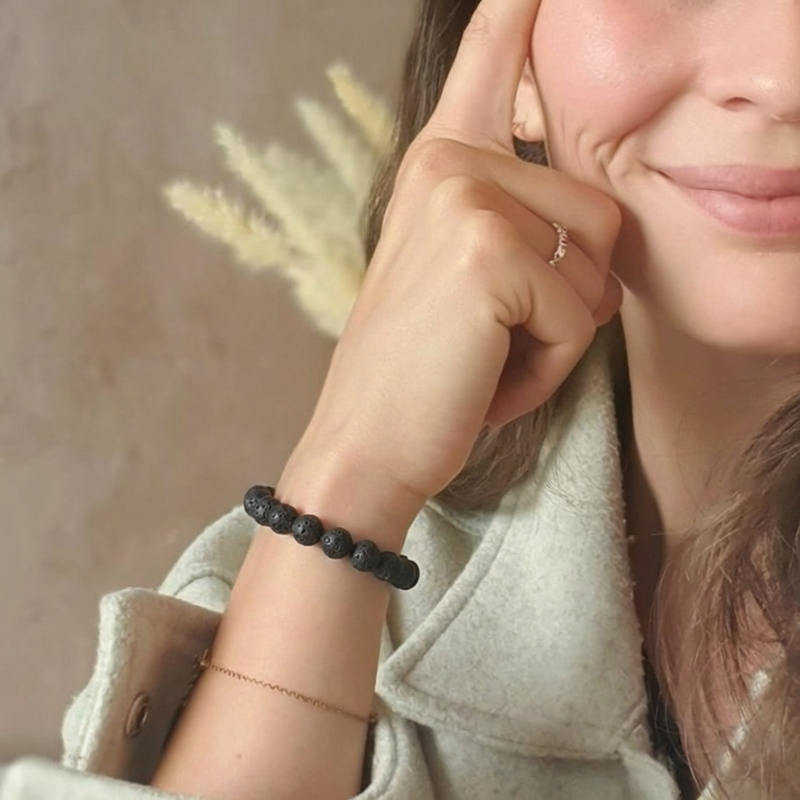 Bracelet "Reconstruction" en Pierre de Lave