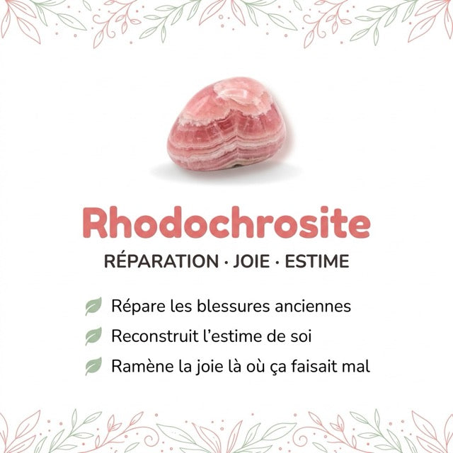 Vertus de la pierre : Rhodochrosite