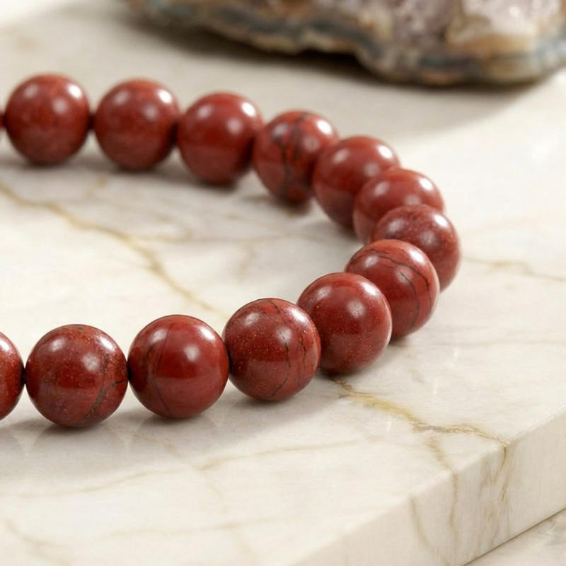 Bracelet "Protecteur" en Jaspe Rouge