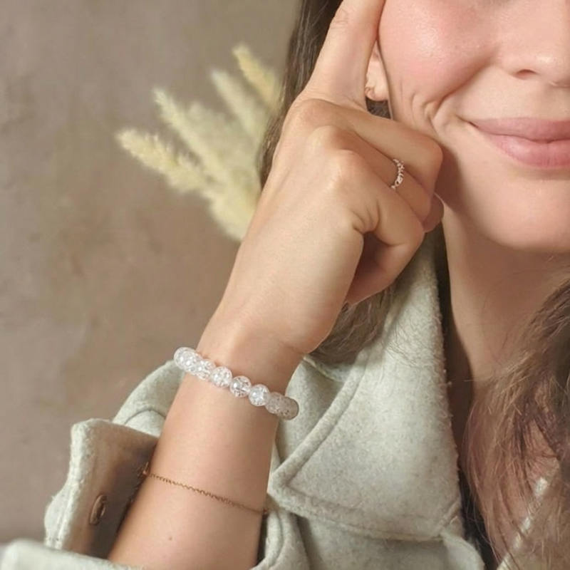 Bracelet "Amplificateur" en Quartz brisé (Cristal de Roche)