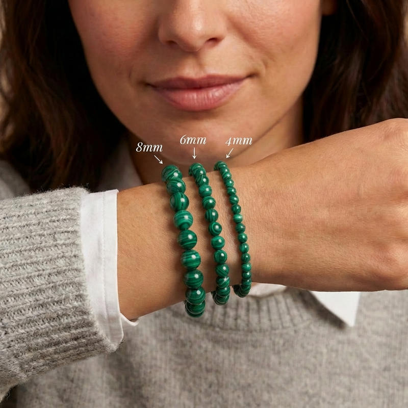 Bracelet "Paix" en Malachite
