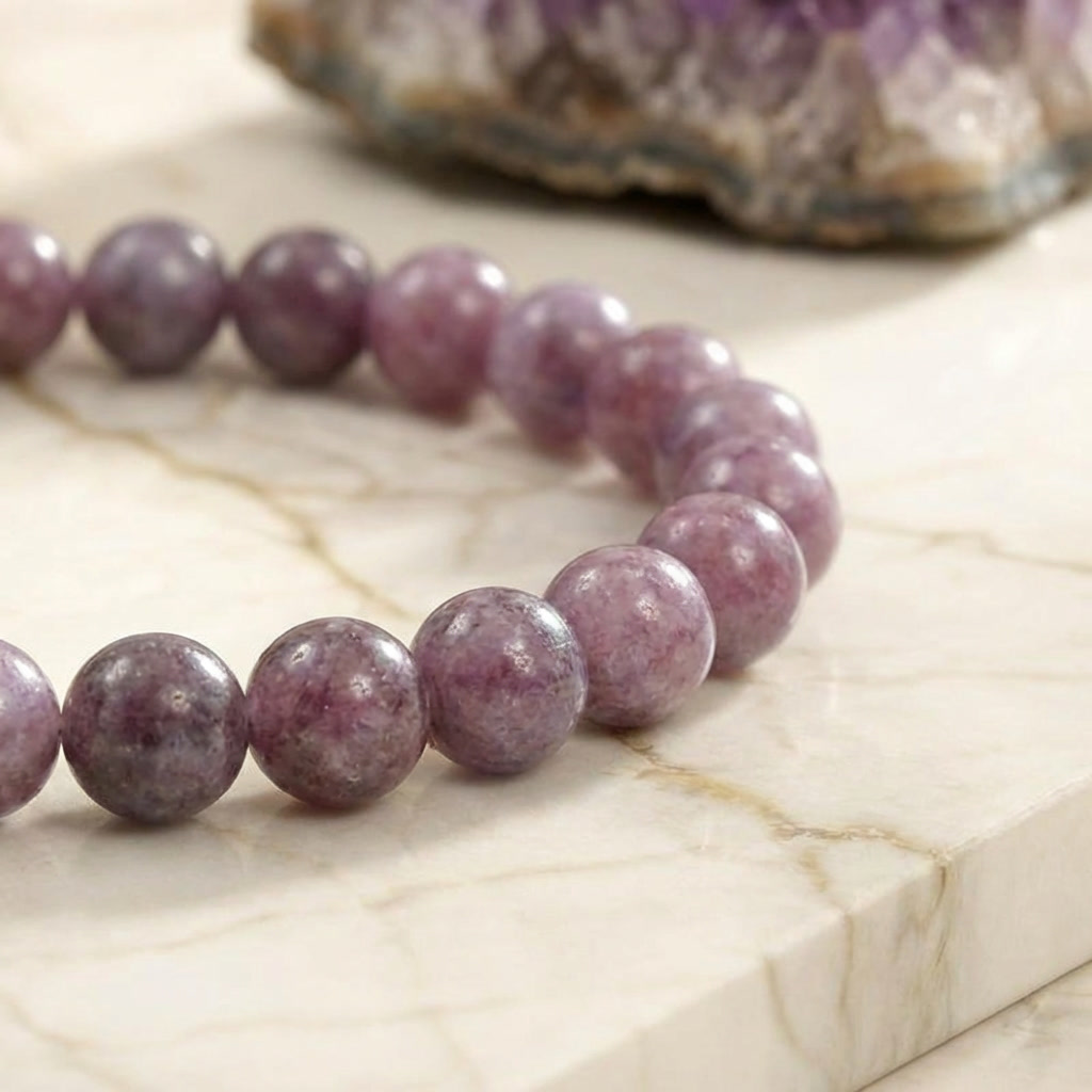 Bracelet "Éveil" en Lépidolite