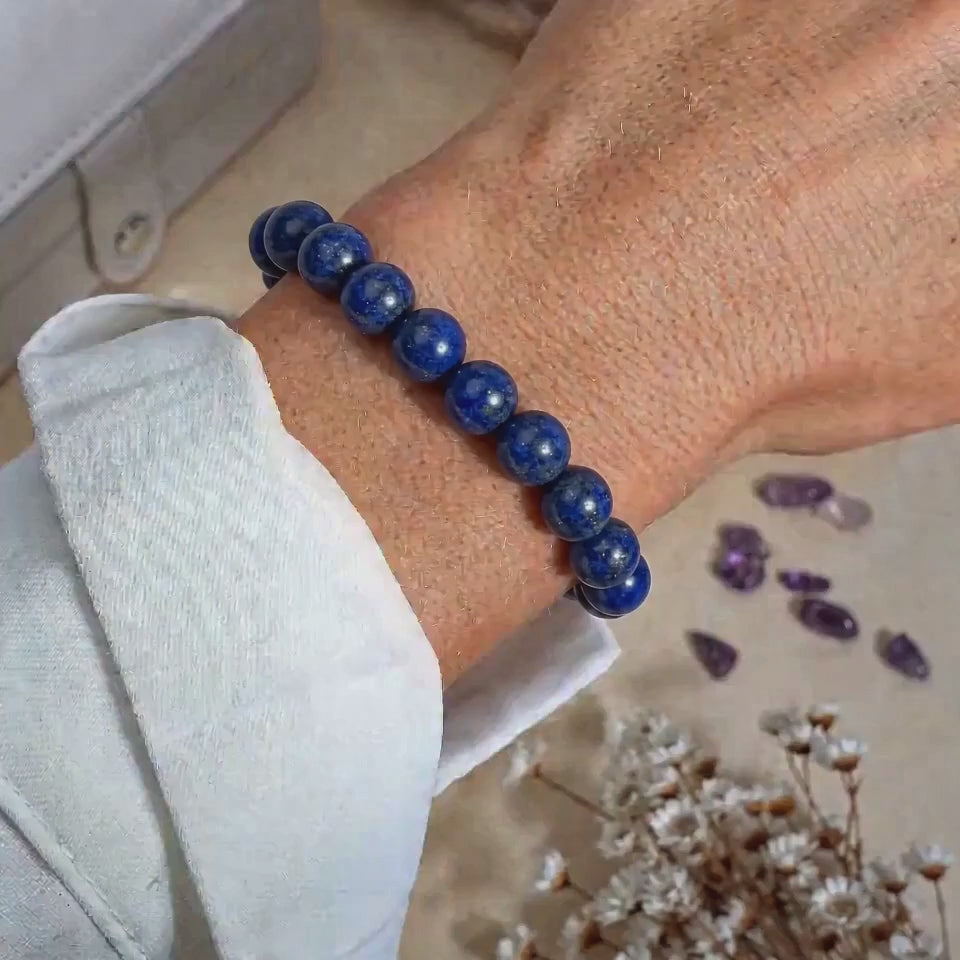 Bracelet "Contrôle" en Lapis Lazuli