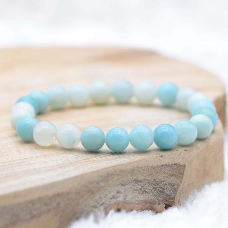 Bracelet "Apaisement" en Amazonite du Brésil - Les Pierres du Bien-Être