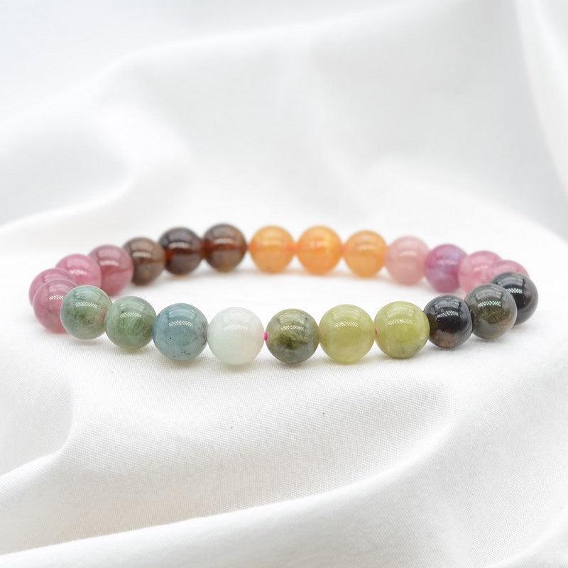 [PIÈCE RARE] Bracelet en Tourmaline Multicolore AAA - lespierresdubienetre