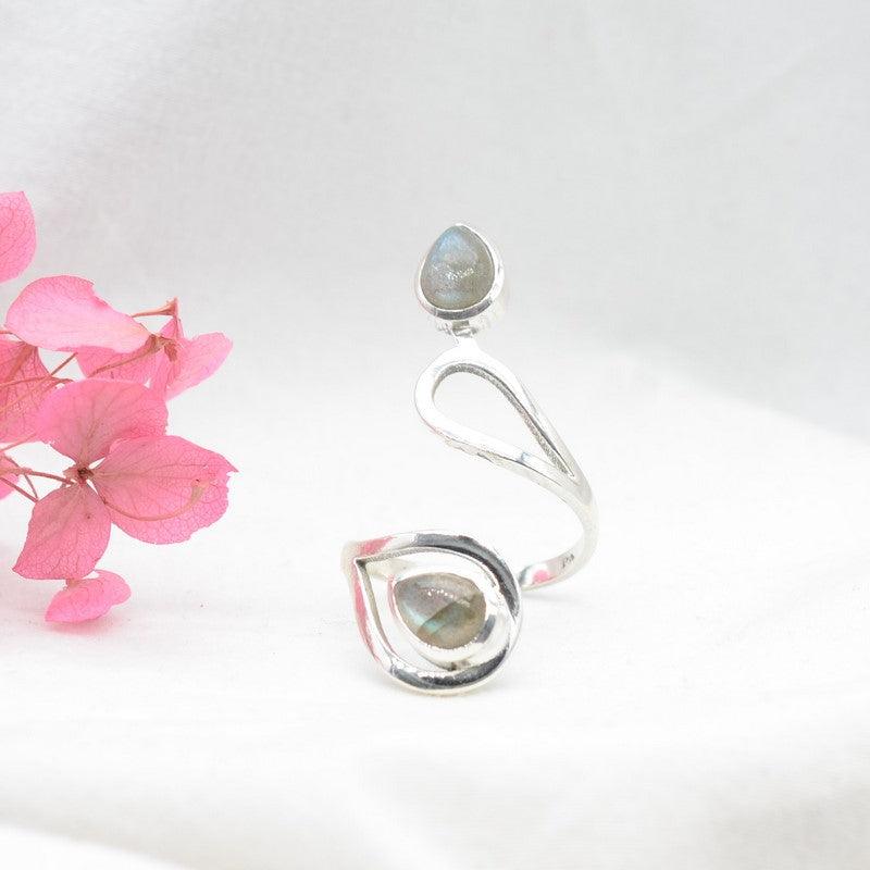 [RARE] Bague "Protection" en Labradorite AA & Argent 925 modèle 2 - lespierresdubienetre