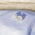 Boucles d'oreilles "Amplificateur" en Quartz Brisé (Cristal de Roche) (Argent 925) - lespierresdubienetre