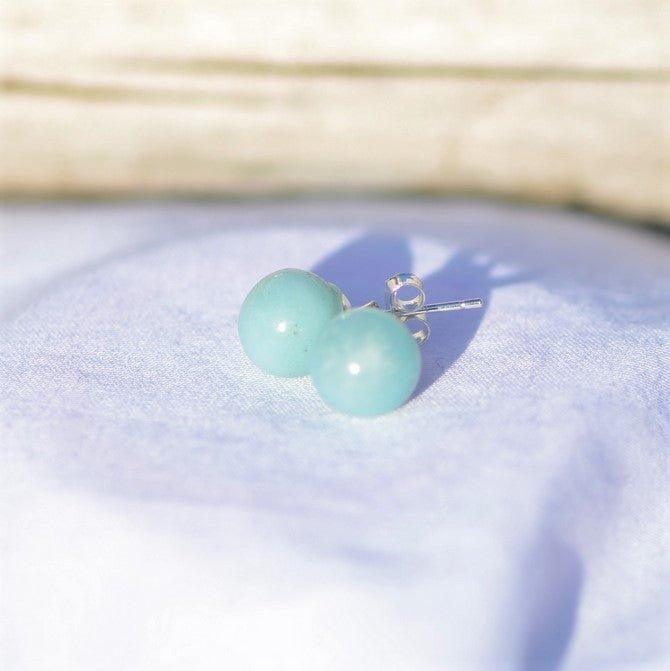 Boucles d'oreilles "Apaisement" en Amazonite (Argent 925) - lespierresdubienetre