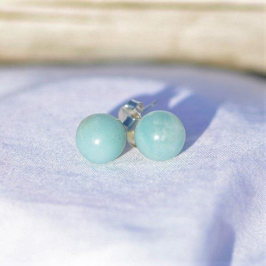 Boucles d'oreilles "Apaisement" en Amazonite (Argent 925) - lespierresdubienetre