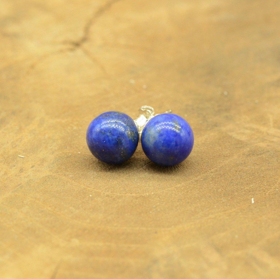 Boucles d'oreilles "Contrôle" en Lapis Lazuli (Argent 925) - lespierresdubienetre