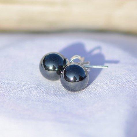 Boucles d'oreilles "Dissipation" en Hématite (Argent 925) - lespierresdubienetre