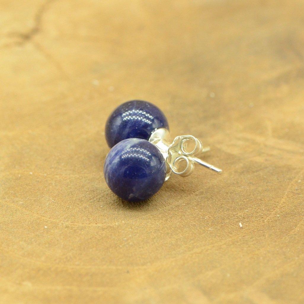 Boucles d'oreilles "Maitrise" en Sodalite (Argent 925) - lespierresdubienetre