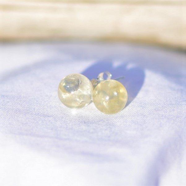 Boucles d'oreilles "Réussite" en Citrine (Argent 925) - lespierresdubienetre