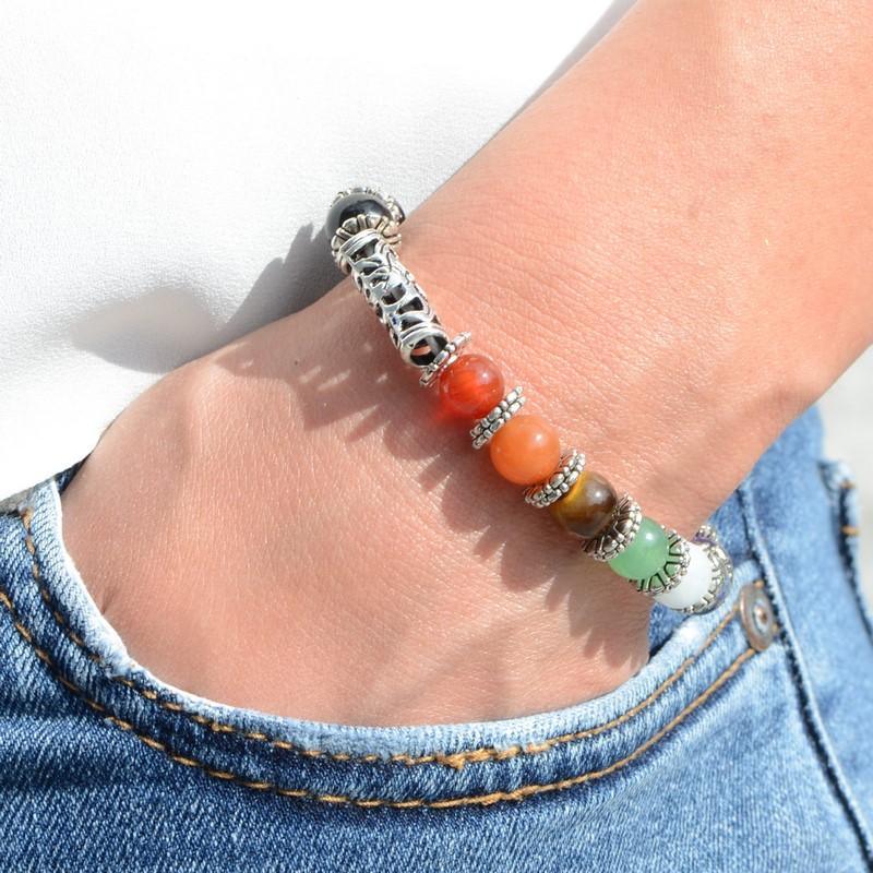 Bracelet "Amour & Guérison" 7 Chakras - lespierresdubienetre