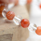 Bracelet "Ancrage Doux & Amplificateur" Mix en Cornaline et Cristal de Roche - lespierresdubienetre