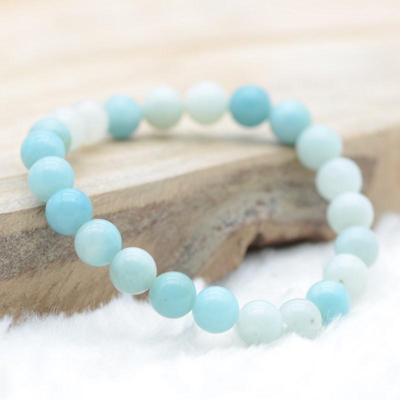 Bracelet "Apaisement" en Amazonite du Brésil - lespierresdubienetre