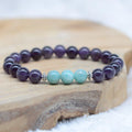 Bracelet "Anti-Stress" en Amazonite & Améthyste