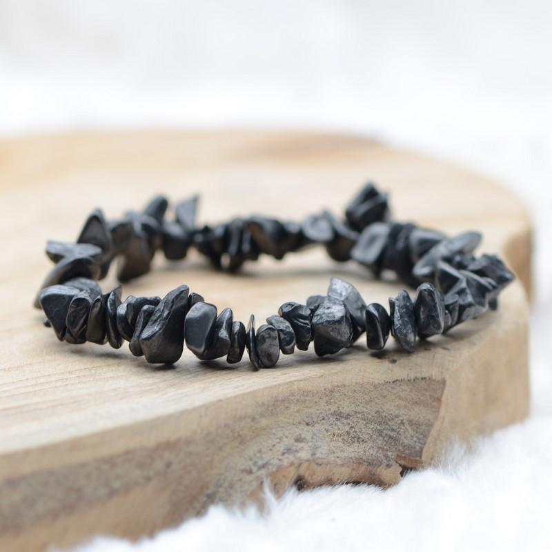 Bracelet "Barrière" en Shungite Chip - lespierresdubienetre