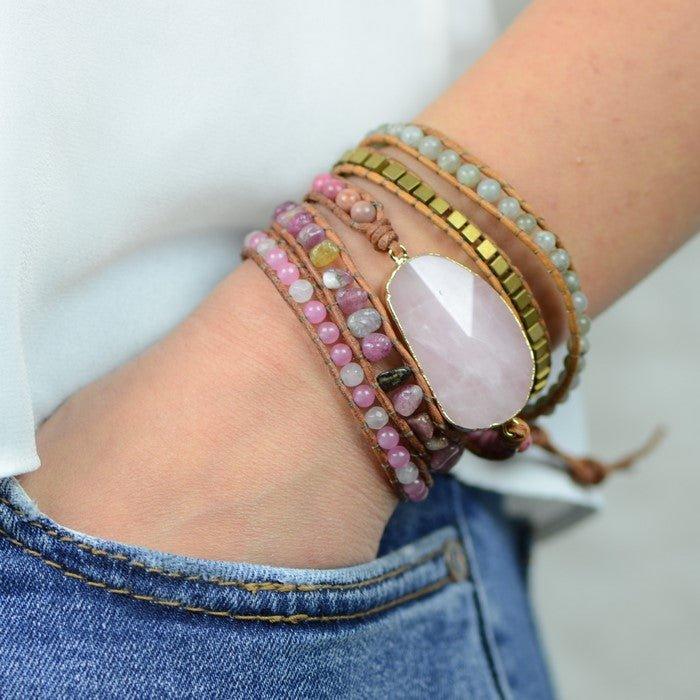 Bracelet Boho "Amour Protection & Soin" - lespierresdubienetre