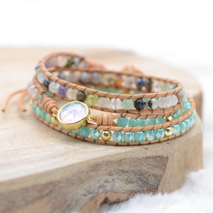 Bracelet Boho "Douceur & Apaisement" - lespierresdubienetre