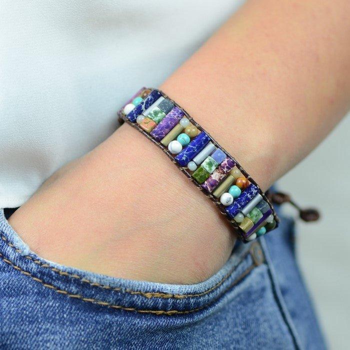 Bracelet Boho "Joie et tendresse" - lespierresdubienetre