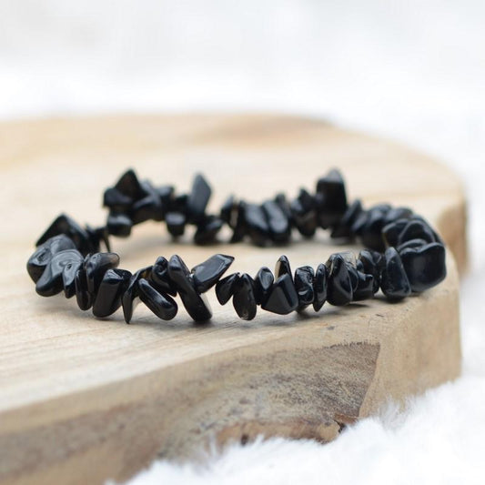 Bracelet "Bouclier" en Obsidienne Œil Céleste Chip - lespierresdubienetre