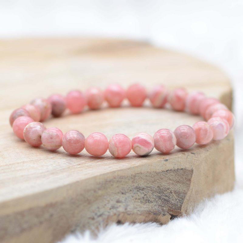 Bracelet "Compassion" en Rhodochrosite - lespierresdubienetre