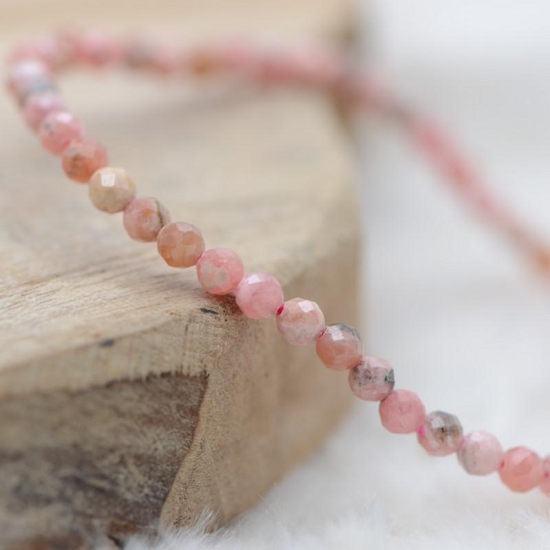 Bracelet "Compassion" en Rhodochrosite à facettes - lespierresdubienetre