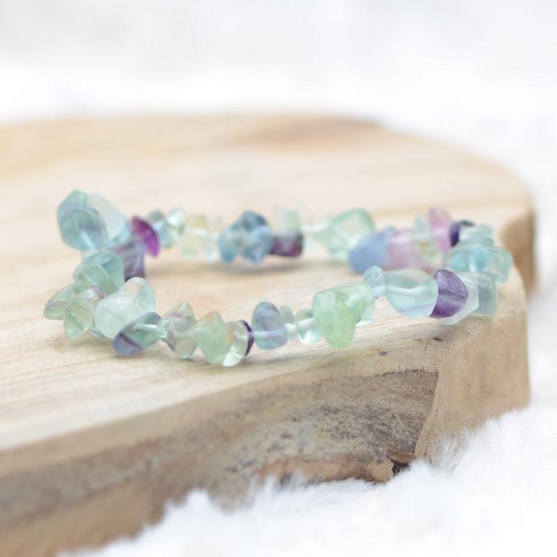 Bracelet "Concentration" en Fluorite Chip - lespierresdubienetre