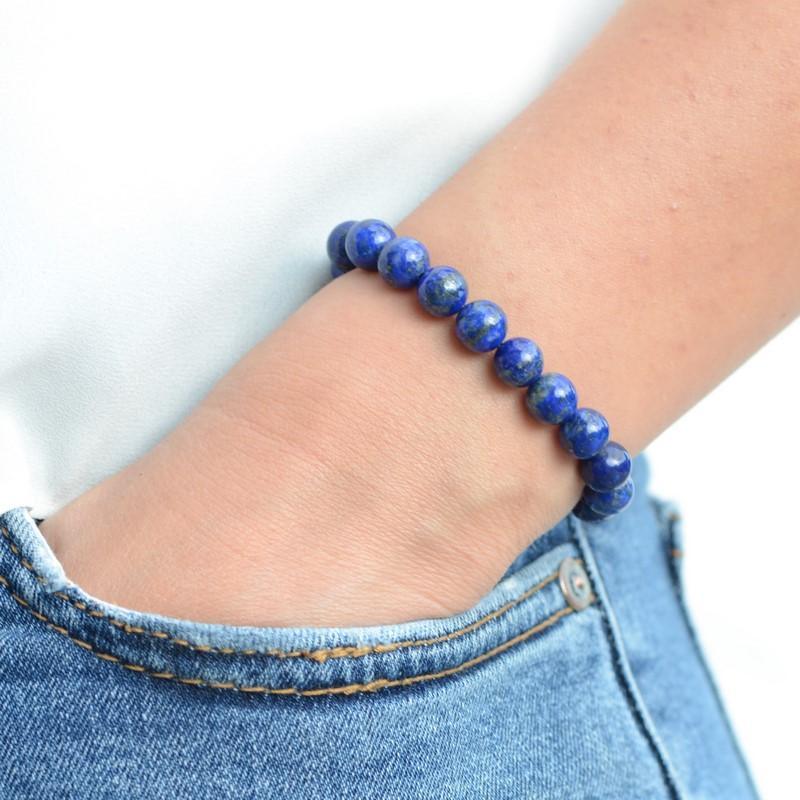 Bracelet "Contrôle" en Lapis Lazuli - lespierresdubienetre