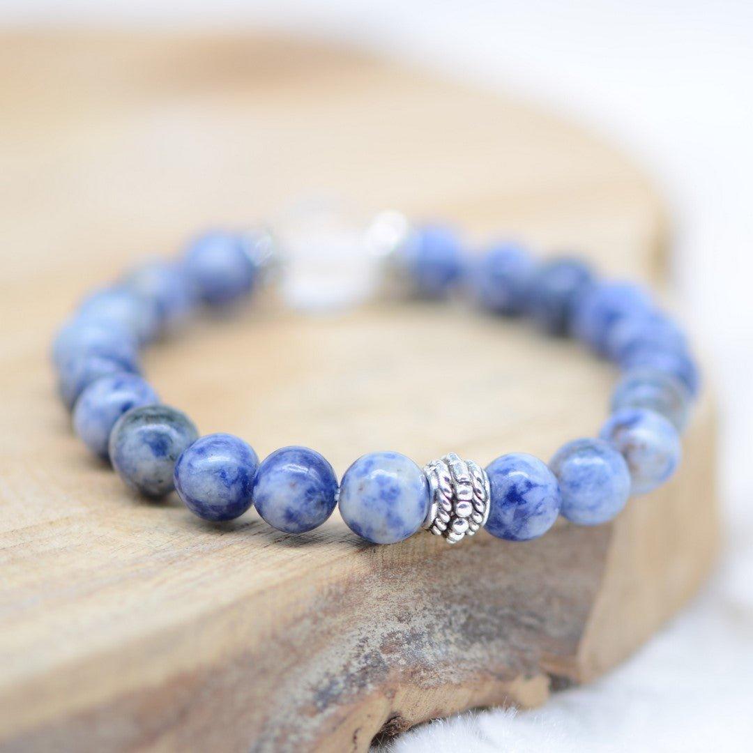 Bracelet Cristal "Maitrise" en Sodalite - lespierresdubienetre