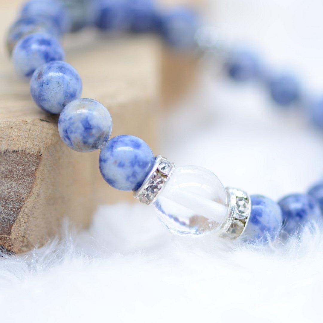 Bracelet Cristal "Maitrise" en Sodalite - lespierresdubienetre