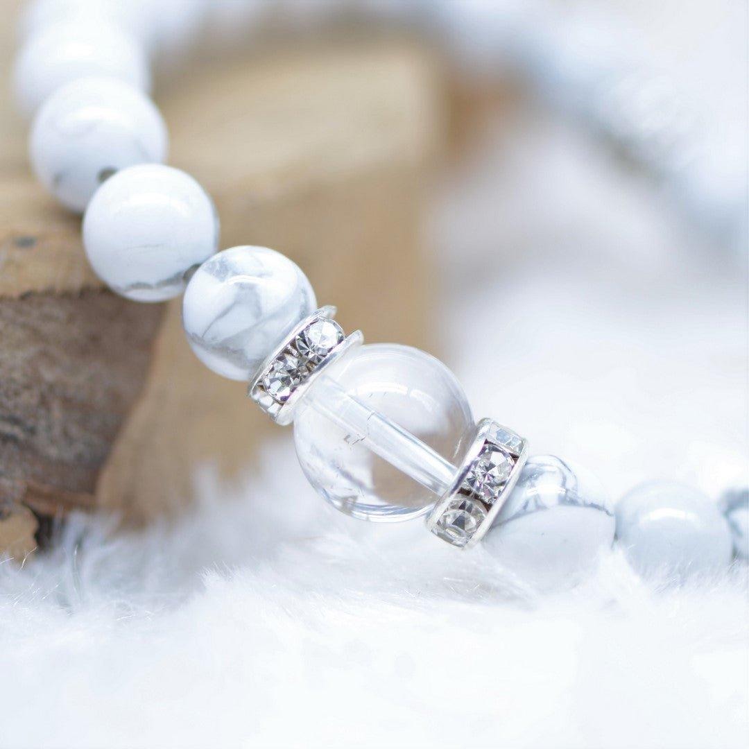 Bracelet Cristal "Patience" en Howlite - lespierresdubienetre