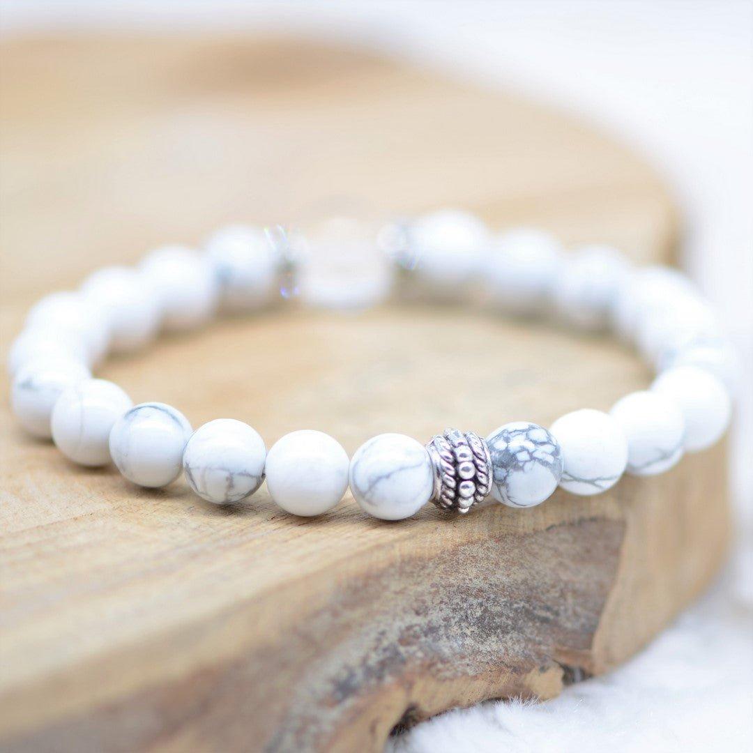 Bracelet Cristal "Patience" en Howlite - lespierresdubienetre