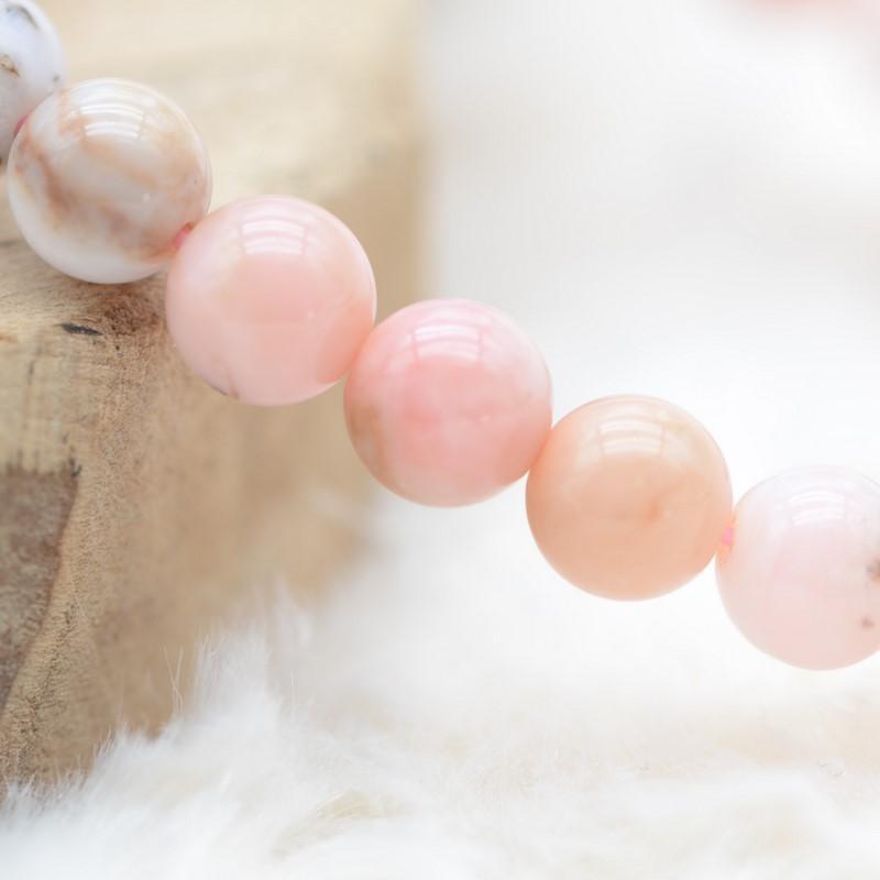 Bracelet "Douceur" en Opale Rose - lespierresdubienetre