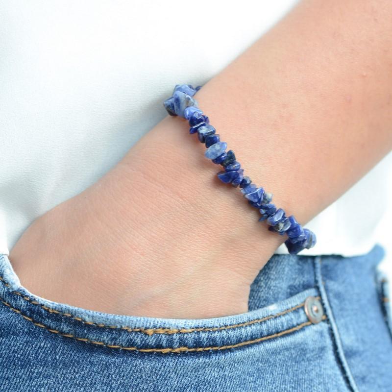 Bracelet "Maîtrise" en Sodalite Chip - lespierresdubienetre