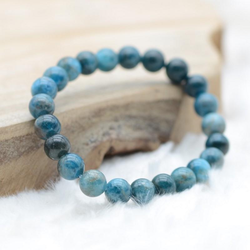 Bracelet "Motivation" en Apatite Bleue - lespierresdubienetre