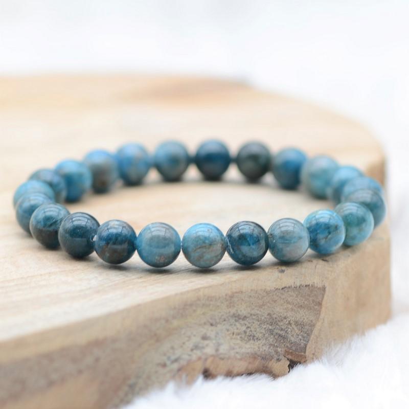 Bracelet "Motivation" en Apatite Bleue - lespierresdubienetre