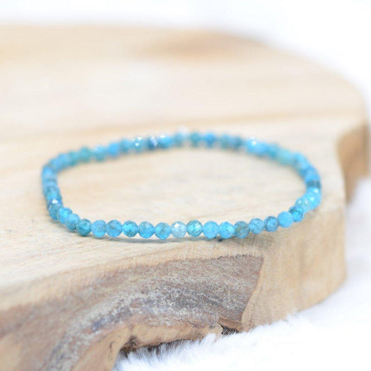 Bracelet "Motivation" en Apatite Bleue à facettes - lespierresdubienetre