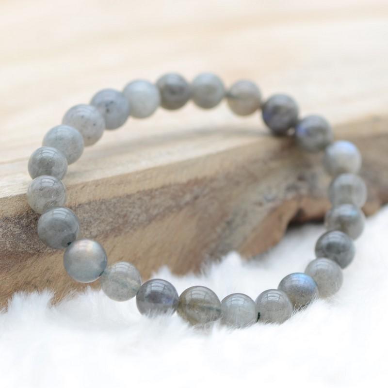 Bracelet "Protection" en Labradorite - lespierresdubienetre