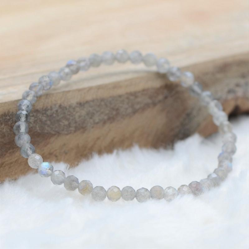 Bracelet "Protection" en Labradorite à facettes - lespierresdubienetre