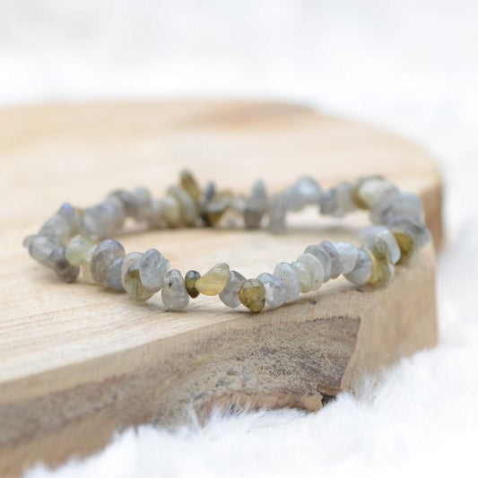 Bracelet "Protection" en Labradorite Chip - lespierresdubienetre