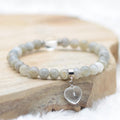 Bracelet "Protection" en Labradorite (Cœur en Quartz) - lespierresdubienetre